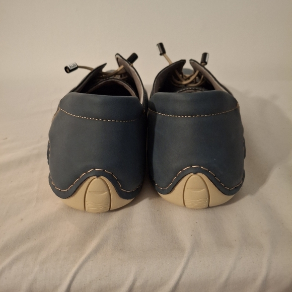 Salkin Blue and Tan Slip On Men's Sneakers with Durable Design - Picture 3 of 6